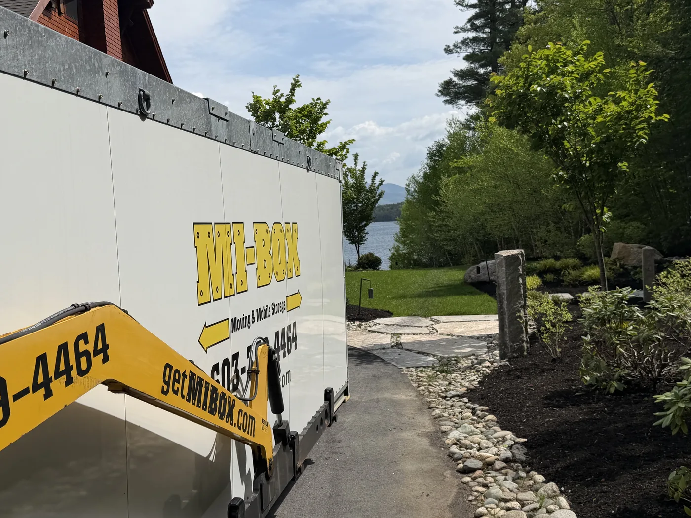 MI-BOX portable storage on a Meredith NH home construction site