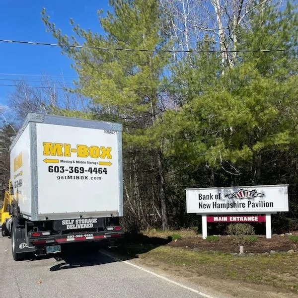 MI-BOX storage container at the BankNH Pavilion in Gilford NH