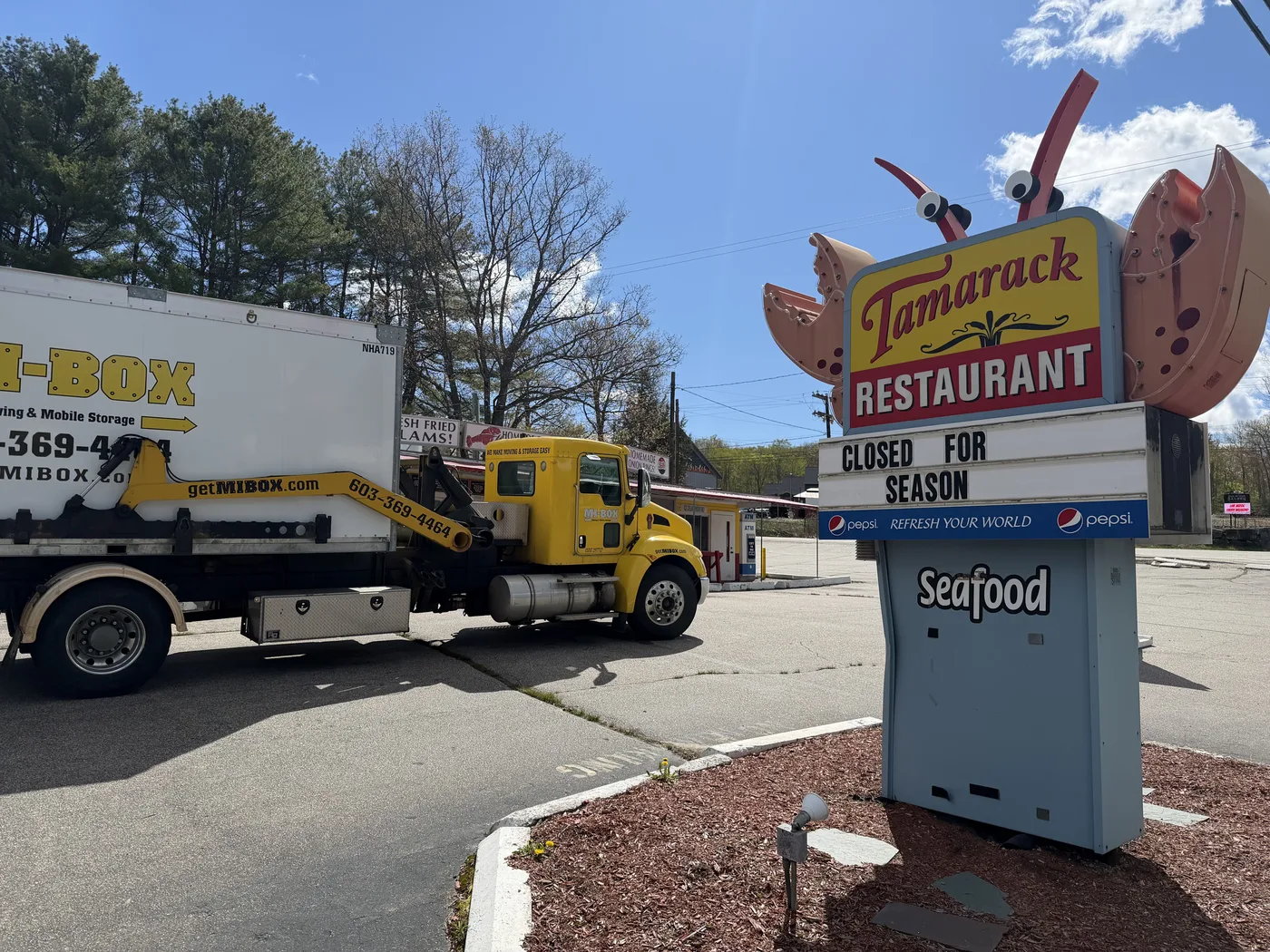 MI-BOX portable storage container at the Tamarack Restaurant in Laconia NH