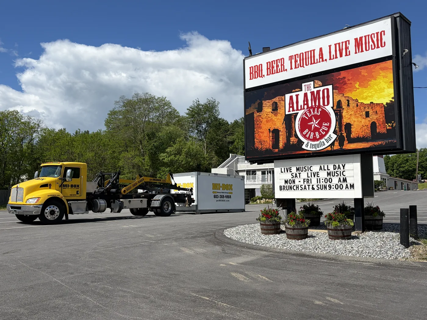 MI-BOX portable storage at The Alamo restaurant in Laconia NH