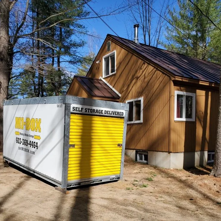 MI-BOX portable storage container delivered to a New Hampshire cottage