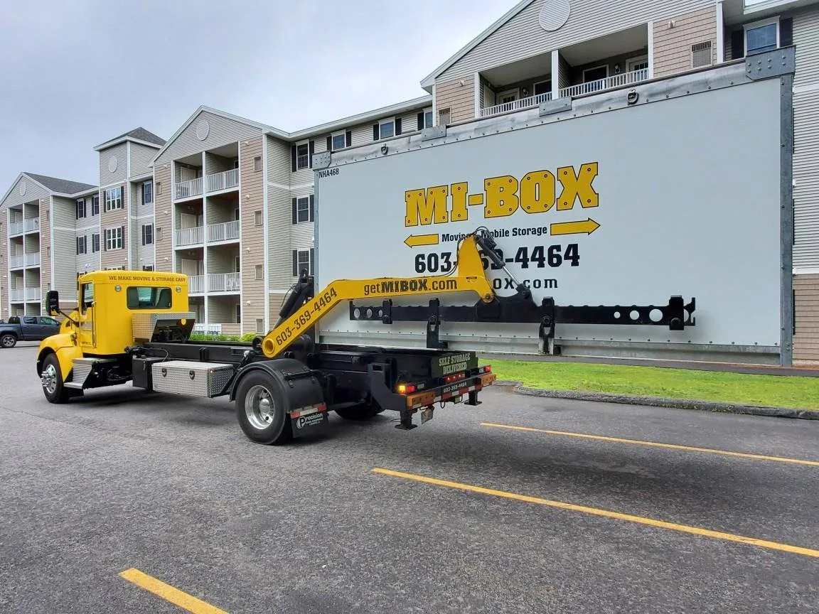MI-BOX student storage container delivered to a New Hampshire apartment