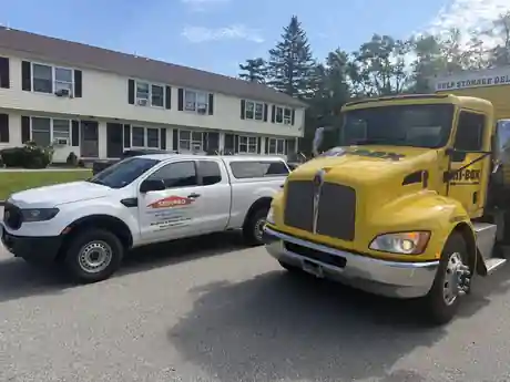 MI-BOX portable storage container on-site with SERVPRO of Cheshire County at a New Hampshire job site